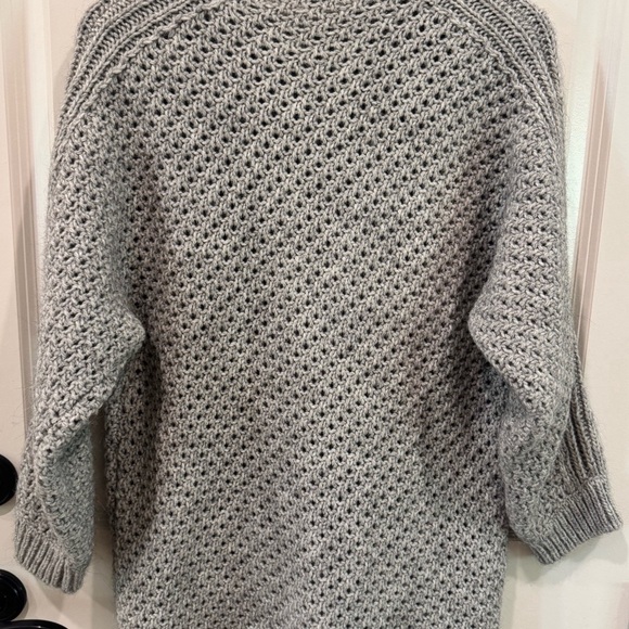 Massimo Dutti Gray Italian Yarn Zip Knit Cardigan size small - Picture 5 of 6